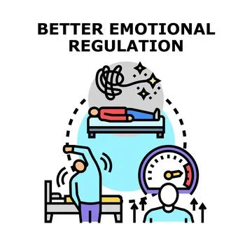 Person regulating emotions and improving psychological well being Ilustración de archivo