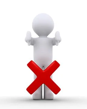 Person is rejecting the proposition Stock Illustration