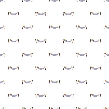 Person relaxing in hammock seamless pattern background Illustrazione stock