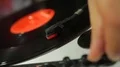 Person replacing vinyl record on retro music player, vintage collection HD Footage