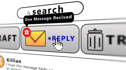 Person replying message illustration Stock Illustration