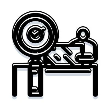 Person researching document using magnifying glass icon Illustrazione stock