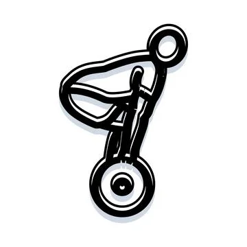 Person riding self balancing electric personal transporter icon Stock Illustration