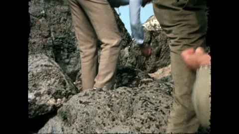 Person on Rocks Stock Footage 278040036