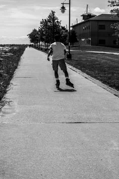 Person rollerskating Stock Photos