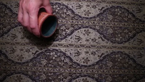 Person rolling dices in a dice cup. Stock Footage 113596110