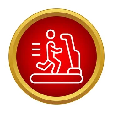 Person running on treadmill exercise icon Ilustración de archivo