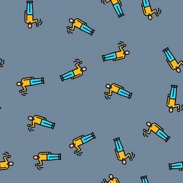Person saying goodbye vector seamless pattern 스톡 일러스트