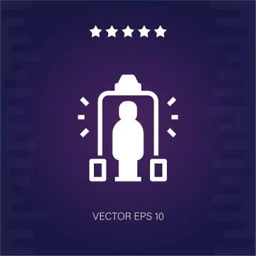 Person security check vector icon Stock Illustration