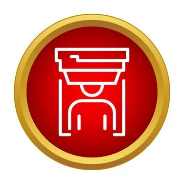 Person security scanning technology concept icon Stock Illustration