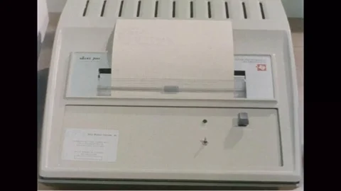 Person seek information on computer -1975 Stock Footage 104333746