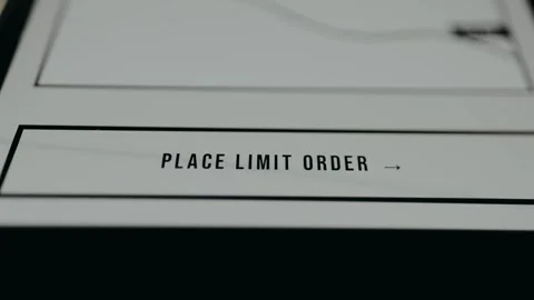 Person select the option labeled Place Limit Order Stock Footage 331592482