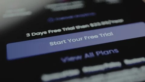 Person selects the option Start Your Free Trial for a service Stock Footage 328377134