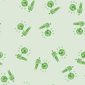 Person shaking hands many different managers glyph seamless pattern Stock Illustration