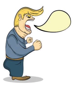 The person shouts text cloud Stock Illustration