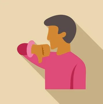 Person showing thumbs down gesture disapproving negative feedback Stock Illustration
