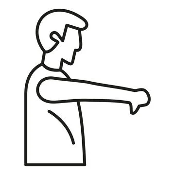 Person showing thumbs down gesture expressing dislike Stock Illustration