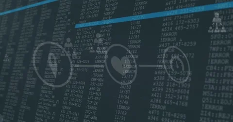 A person is shown using a computer to process data Stock Footage 328145820
