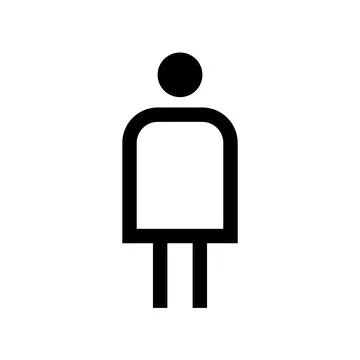 Person silhouette icon with empty head space for text or logo placement Stock Illustration