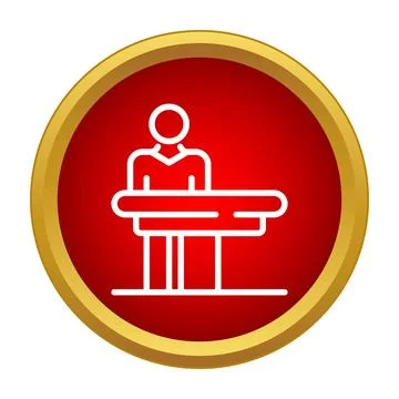 Person sitting at desk studying learning icon Stockillustratie