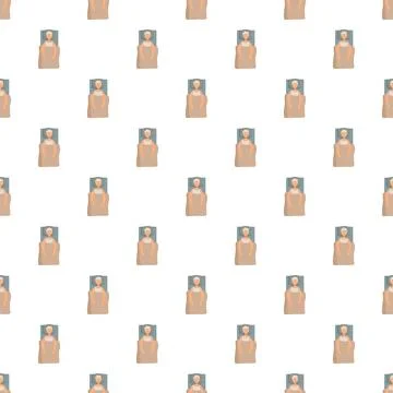 Person sleeping in bed seamless pattern Illustrazione stock