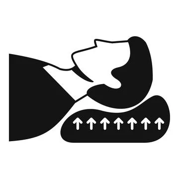 Person sleeping on ergonomic posture support pillow Stock Illustration