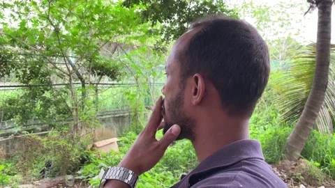 A person smoking outside Video stock 159016232