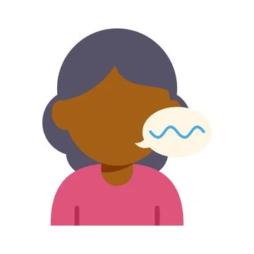 Person speaking with speech bubble icon illustration Illustration
