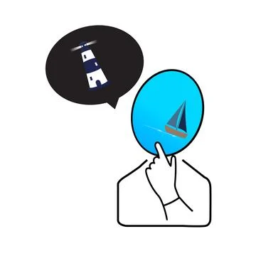 Person with speech bubble Stock Illustration