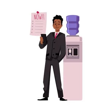 Person spends working time doing nothing, flat vector illustration isolated. Stock Illustration