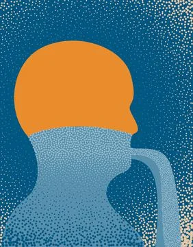 Person spilling out Stock Illustration