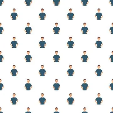 Person standing illustration seamless pattern background design 库存插图