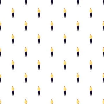 Person standing in pattern on white background Stockillustratie