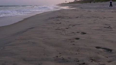 A person standing on top of a sandy beach Stock Footage 156011111