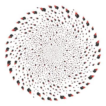 Person Stress Strike Spiral Exploding Globula 스톡 일러스트