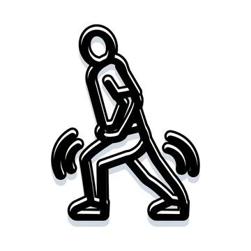 Person stretching legs for warming up exercise Stock Illustration