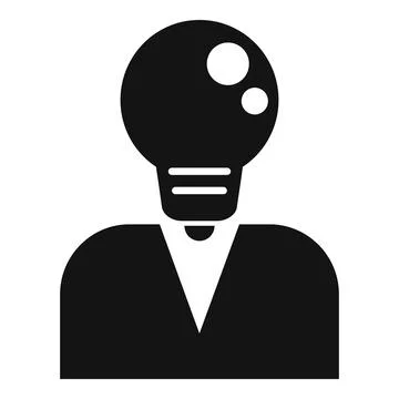 Person suit data idea icon simple vector. Focus vision Stock Illustration