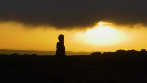 A person with a sunset in the background Video stock 156016076