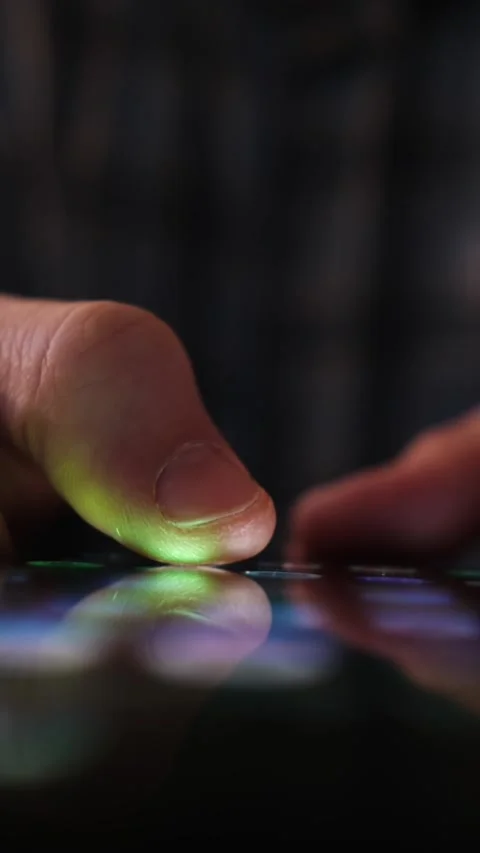 Person Swiping Through Mobile Interface On Touchscreen Phone Stock Footage 339024186