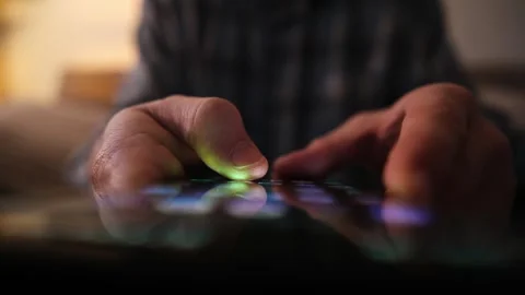 Person Swiping Through Mobile Interface On Touchscreen Phone Stock Footage 341578637