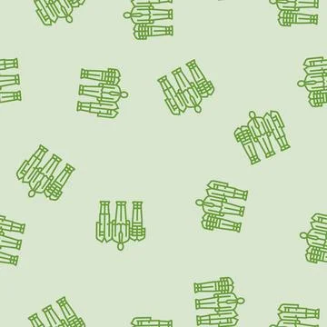 Person switching uniforms of different professions line seamless pattern Stock Illustration