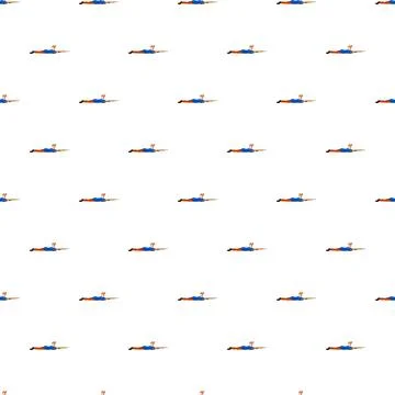 Person taking aim with weapon seamless pattern Stock Illustration