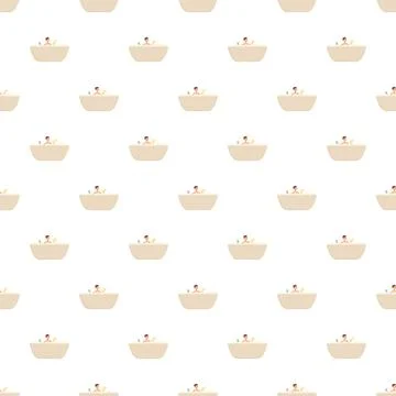 Person taking a bath in bathtub pattern Illustrazione stock
