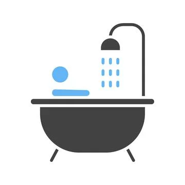 Person Taking Bath icon vector image. Stock Illustration