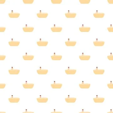 Person taking bubble bath seamless pattern Stock Illustration