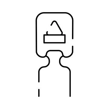Person taking an item from an automatic dispenser machine Stock Illustration