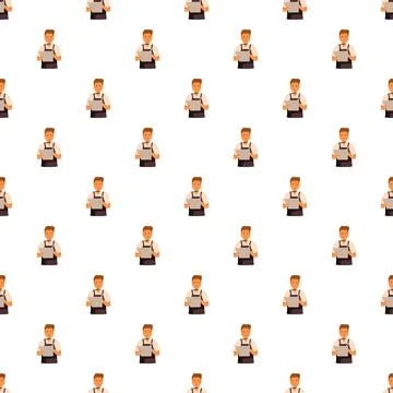 Person taking notes on a clipboard seamless pattern Stock Illustration