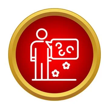 Person talking with speech bubble showing feedback Stock Illustration