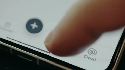 Person taps the Budget button to input budget related data Stock Footage 330257715