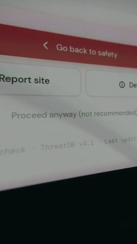 Person taps the button labeled Proceed anyway Stock Footage 333832850
